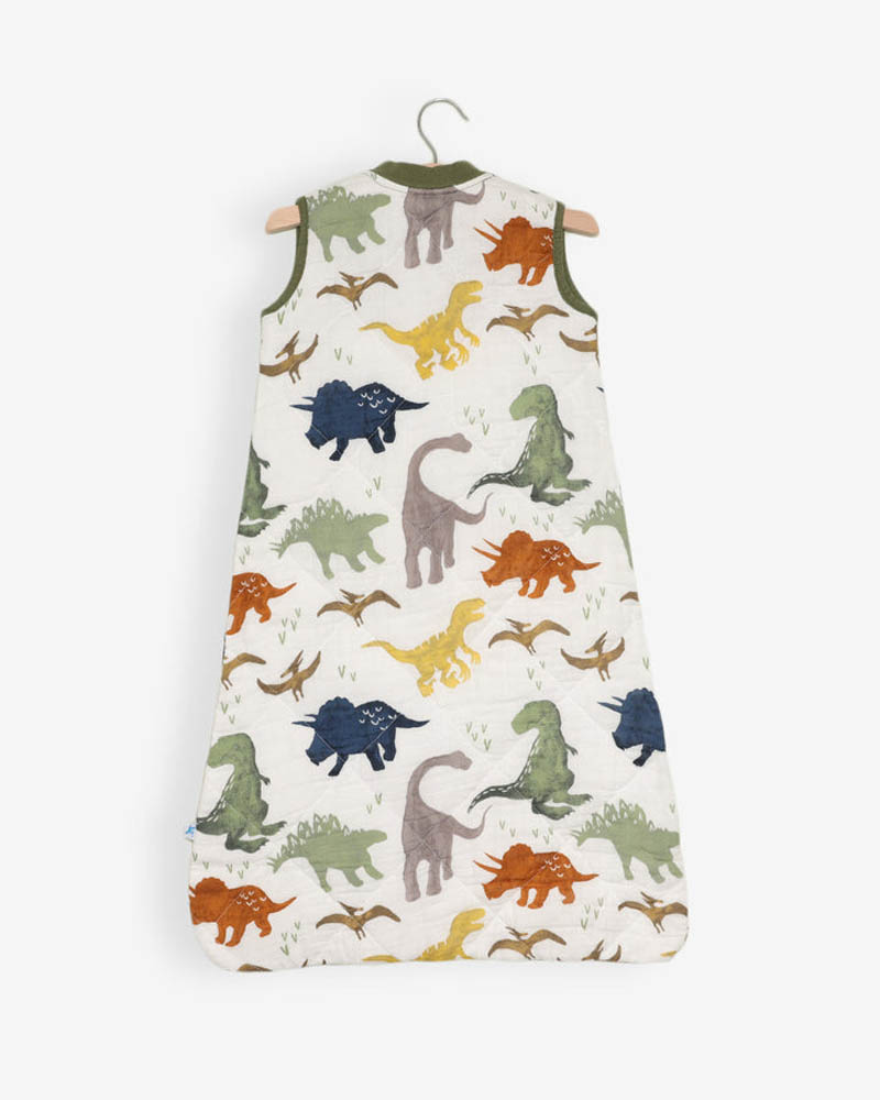 Little Unicorn - Cotton Muslin Quilted Sleep Bag Medium - Dino Friends