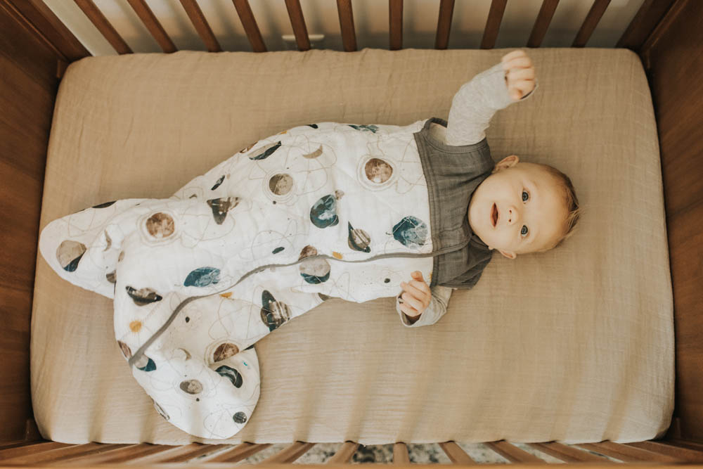 Little Unicorn - Cotton Muslin Quilted Sleep Bag Medium - Planetary
