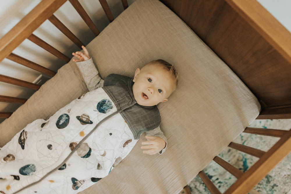Little Unicorn - Cotton Muslin Quilted Sleep Bag Medium - Planetary