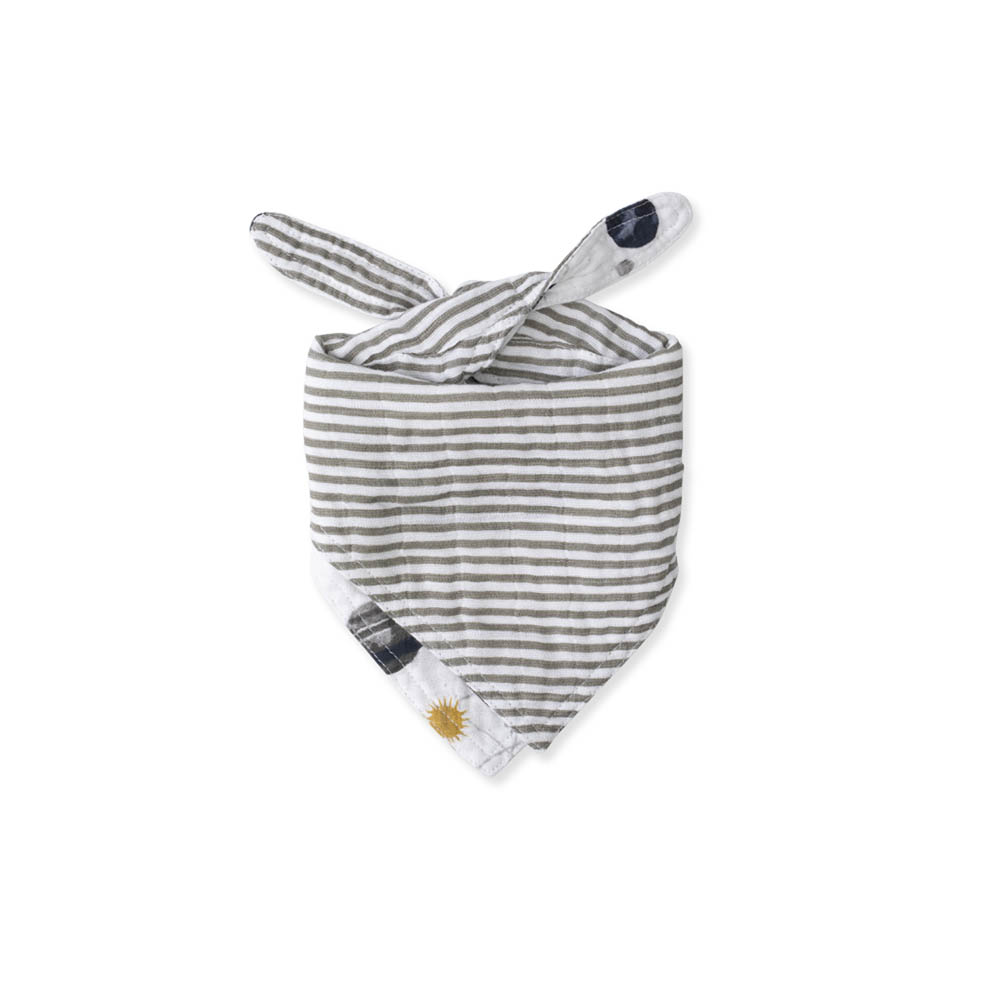 Little Unicorn - Cotton Muslin Reversible Bandana Bib - Planetary
