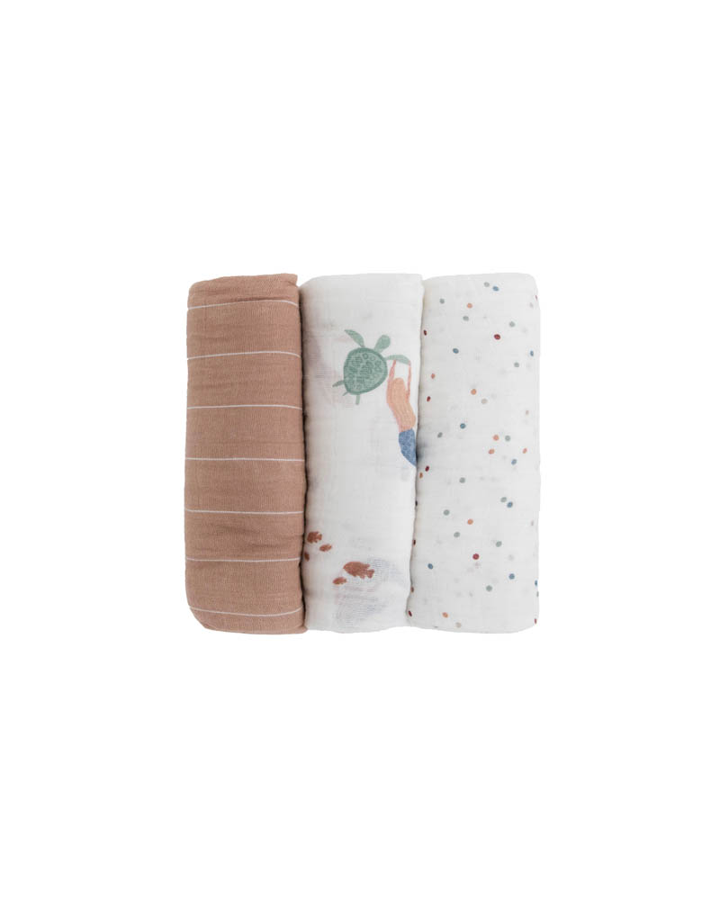 Little Unicorn - Cotton Muslin Swaddle 3 Pack - Mermaids Set