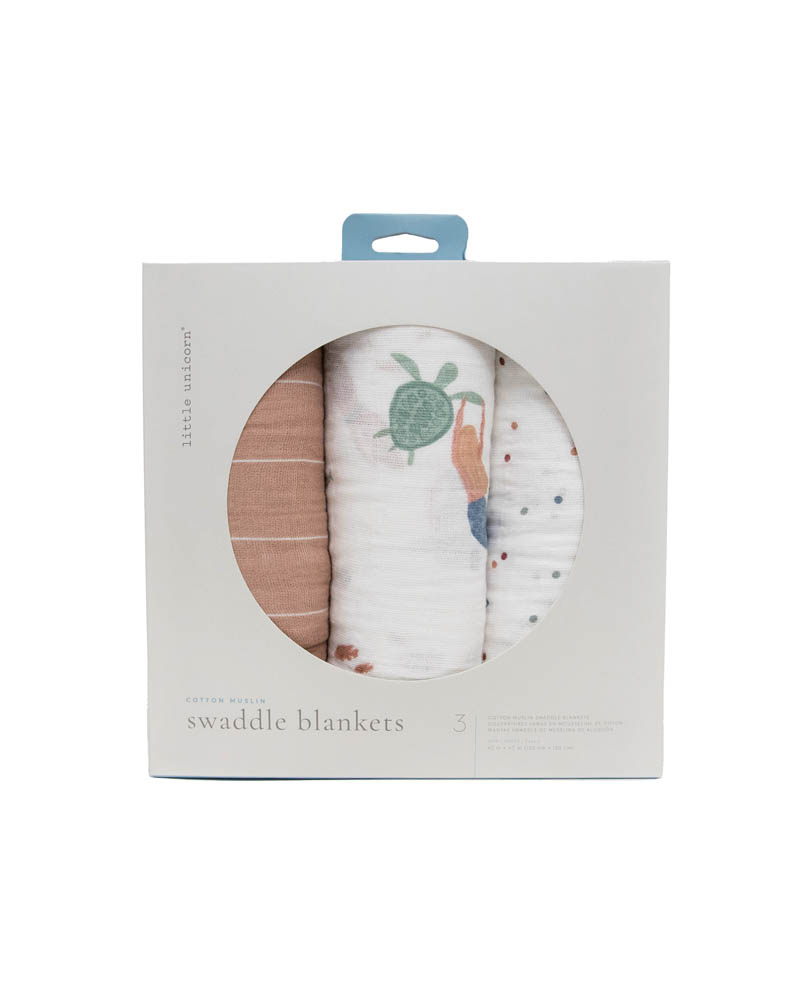 Little Unicorn - Cotton Muslin Swaddle 3 Pack - Mermaids Set