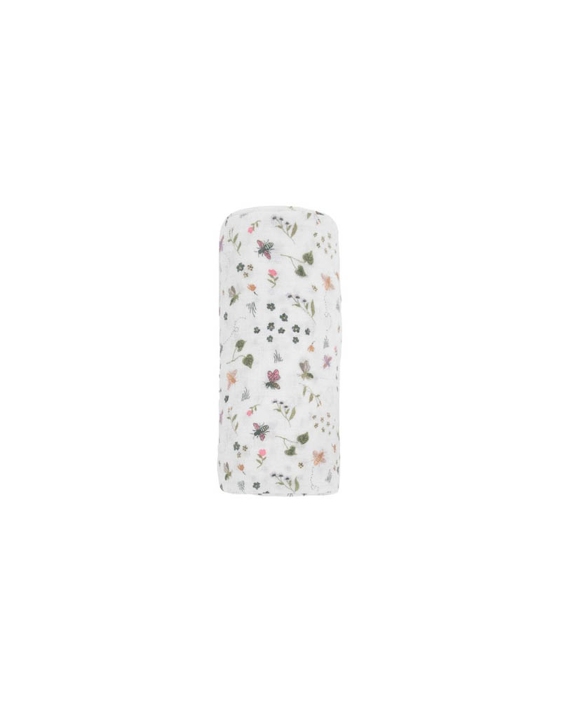 Little Unicorn - Cotton Muslin Swaddle Single - Garden Bees