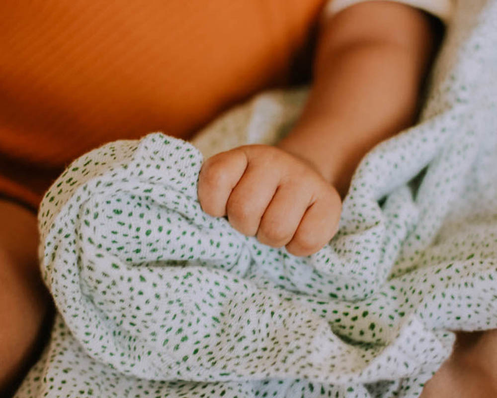 Little Unicorn - Cotton Muslin Swaddle Single - Green Seed