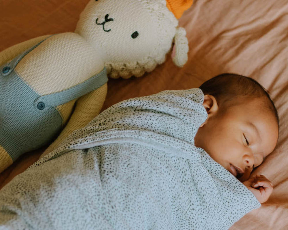 Green shop muslin swaddle