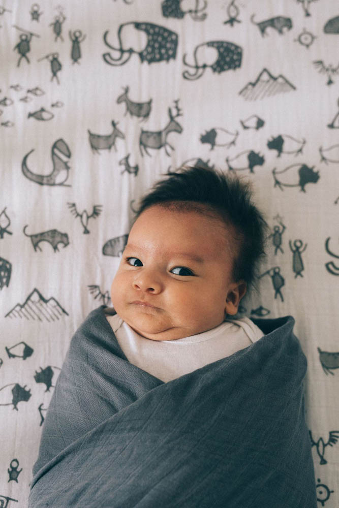 Little Unicorn - Deluxe Muslin Single Swaddle - Charoal