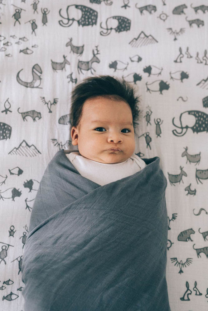 Little Unicorn - Deluxe Muslin Single Swaddle - Charoal