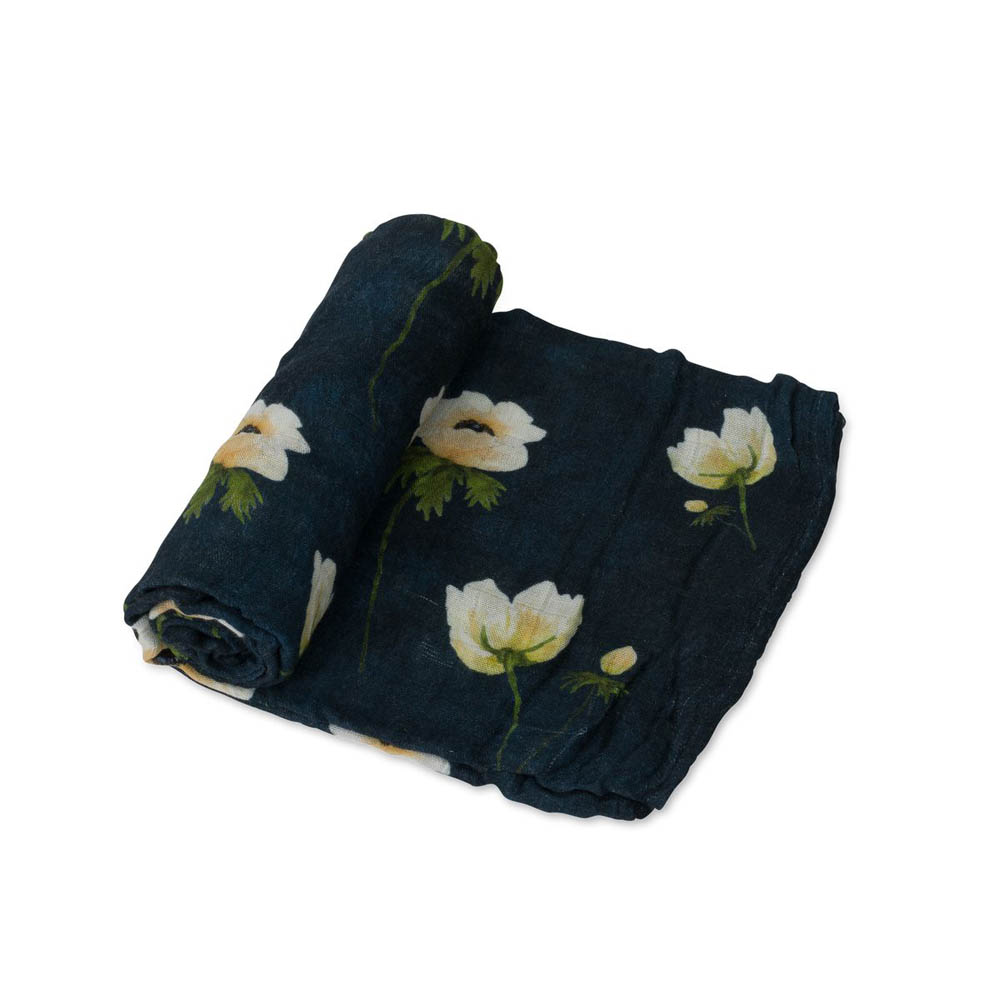 Little Unicorn - Deluxe Muslin Single Swaddle - White Anemone