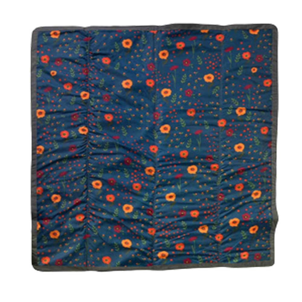 Little Unicorn - Outdoor Blanket 5 x 5 - Midnight Poppy