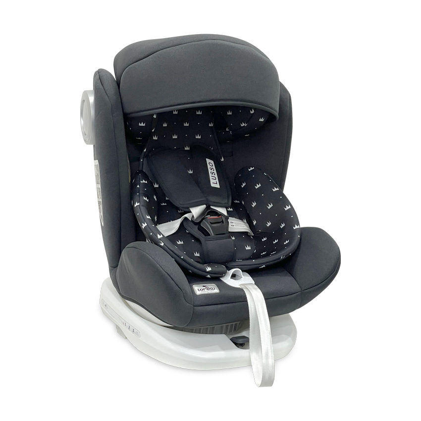 lorelli premium car seat lusso sps isofix 0 36 kg black crowns Babystore.ae