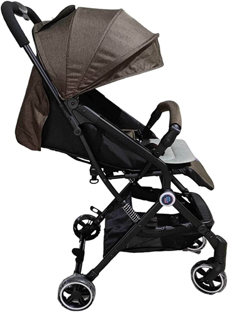 Lovely Baby - Light Weight Baby Stroller Foldable Pram - Brown