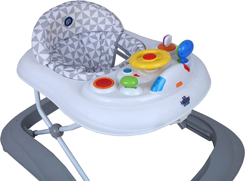 Lovely Baby - Walker with Activity Toys - Grey