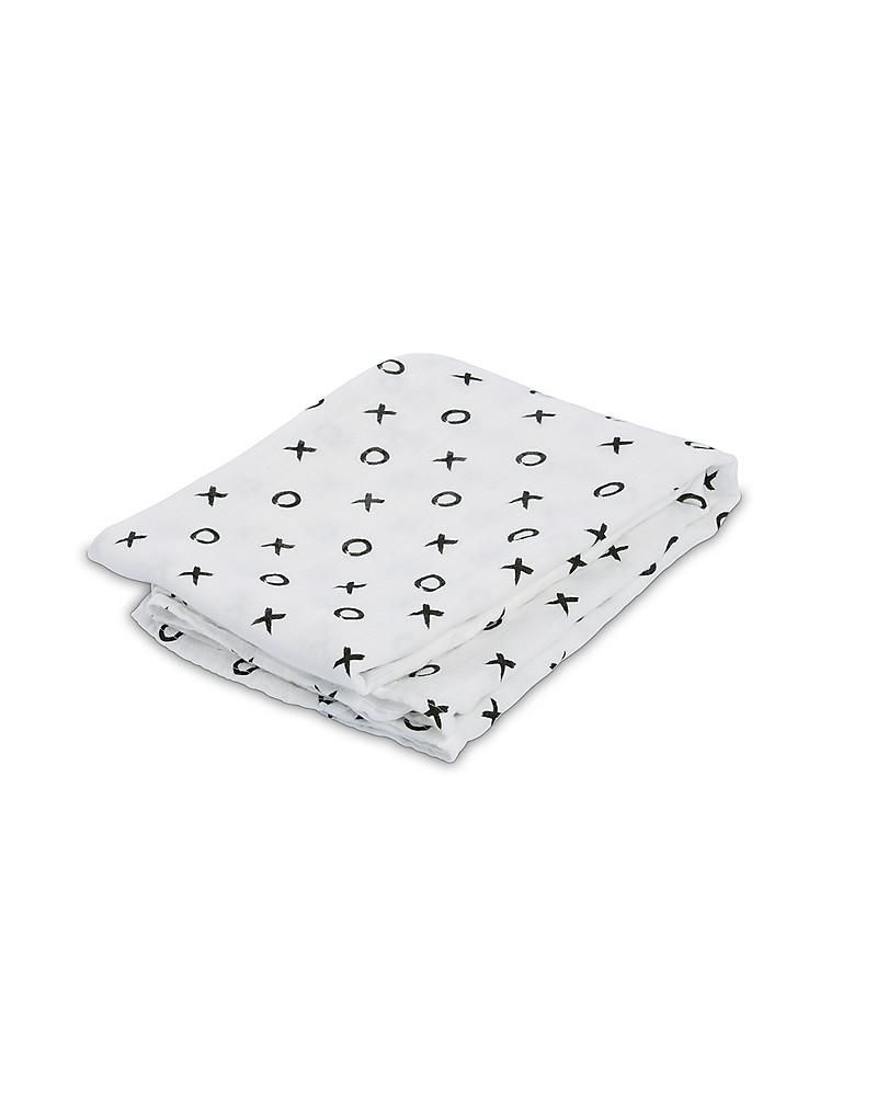 Lulujo Bamboo Swaddle Blanket - Hugs & Kisses