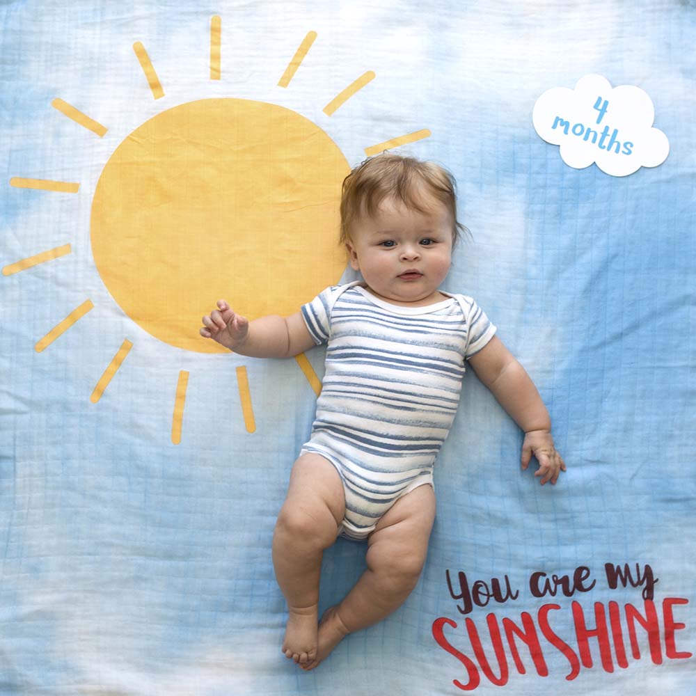 Lulujo - Baby's First Year Blanket & Card Set - Sunshine