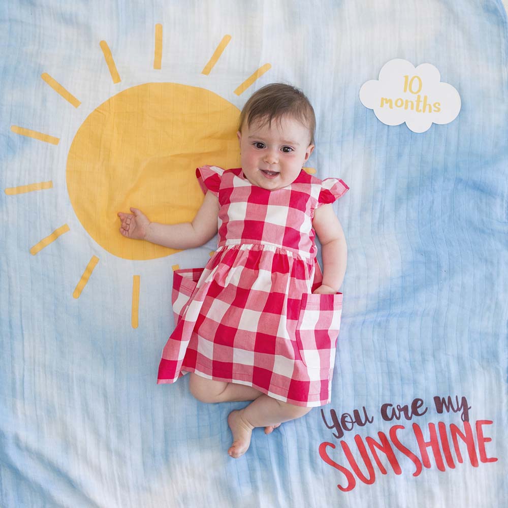 Lulujo - Baby's First Year Blanket & Card Set - Sunshine