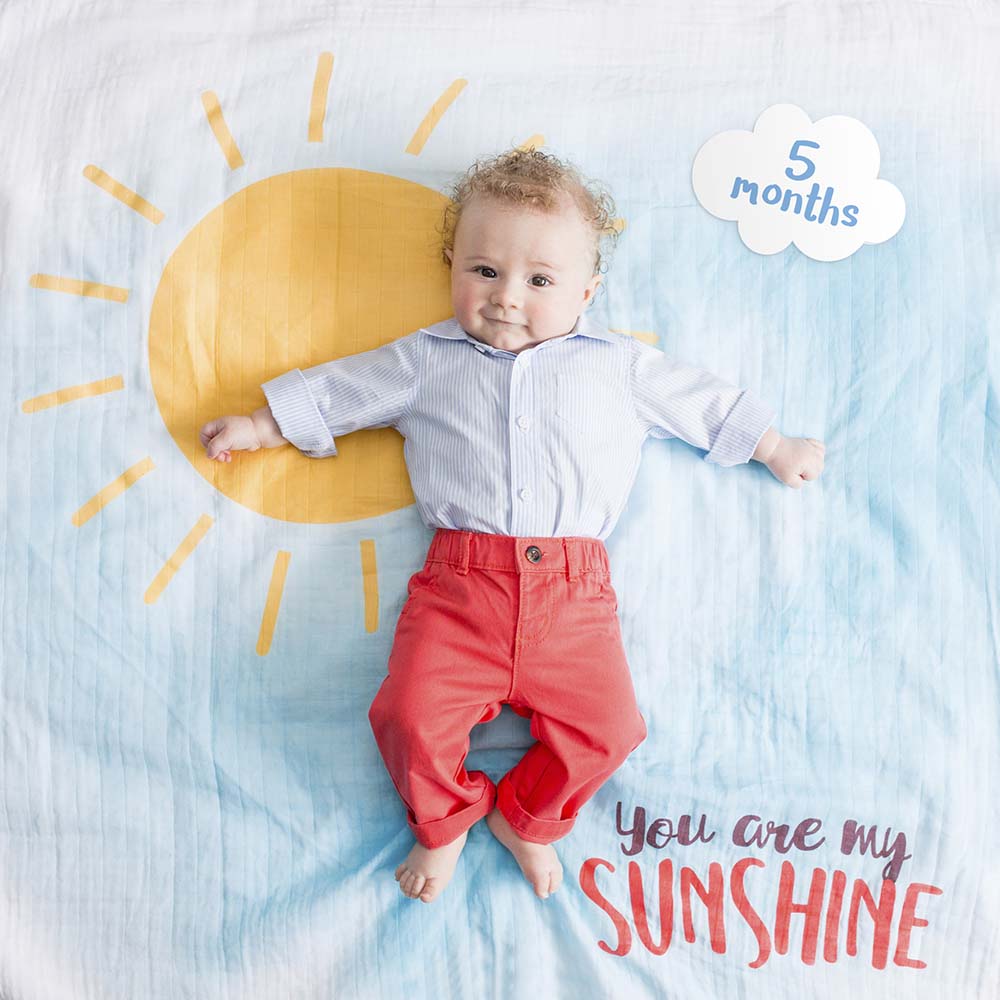 Lulujo - Baby's First Year Blanket & Card Set - Sunshine