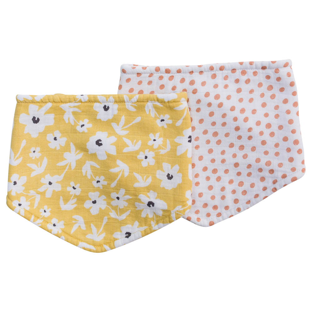 Lulujo - Bandana Bibs Wild Flowers & Dots (Pack of 2)