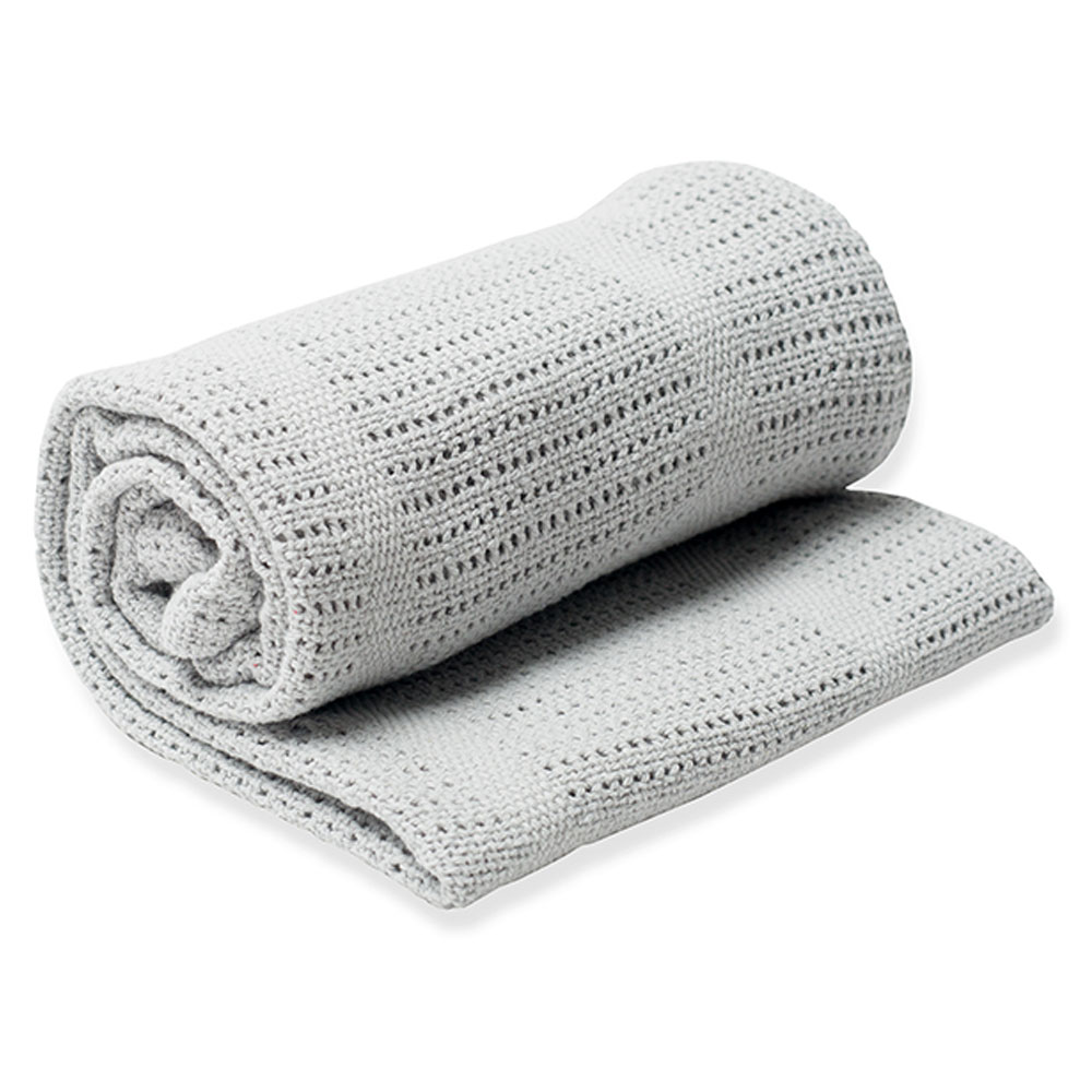 lulujo - Cellular Baby Blanket - Grey