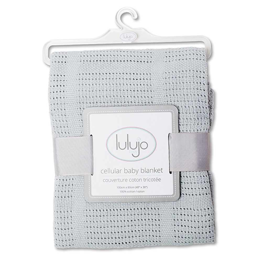 lulujo - Cellular Baby Blanket - Grey