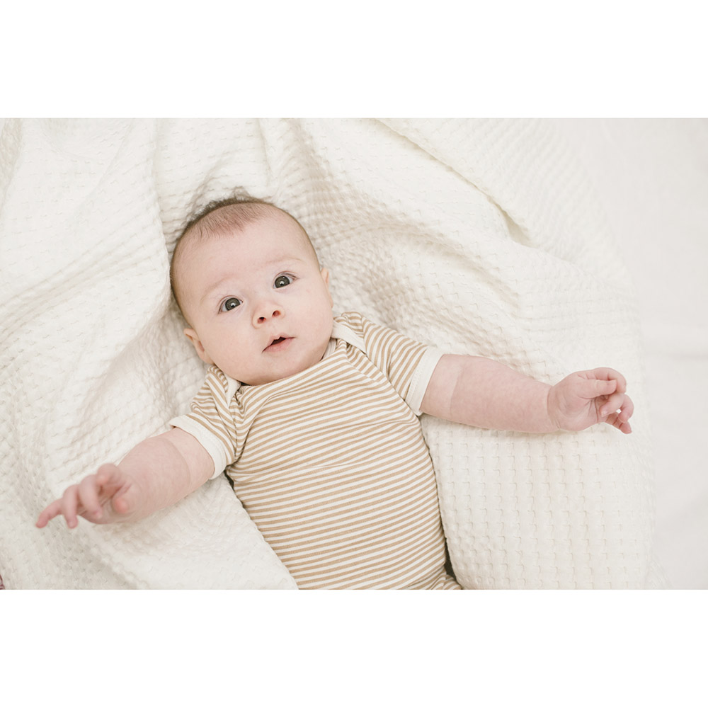 Lulujo - Waffle Blanket 100 x 80 cm - Cream Vanilla