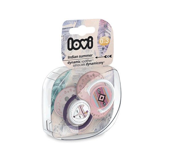 Lovi - Dyn Soother Silicone 0-3M (2 Pcs) Indian Summer