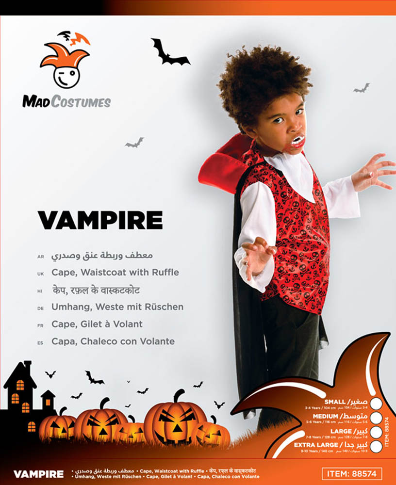 Mad Costumes - Vampire Kids Halloween Costume - Red
