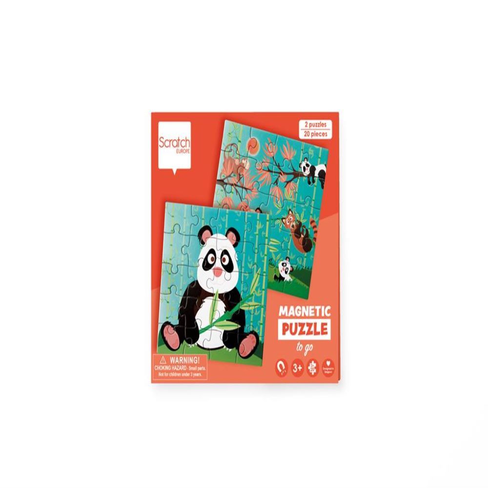 Scratch Europe - Magnetic Puzzle Book To Go - Panda 20 Pcs
