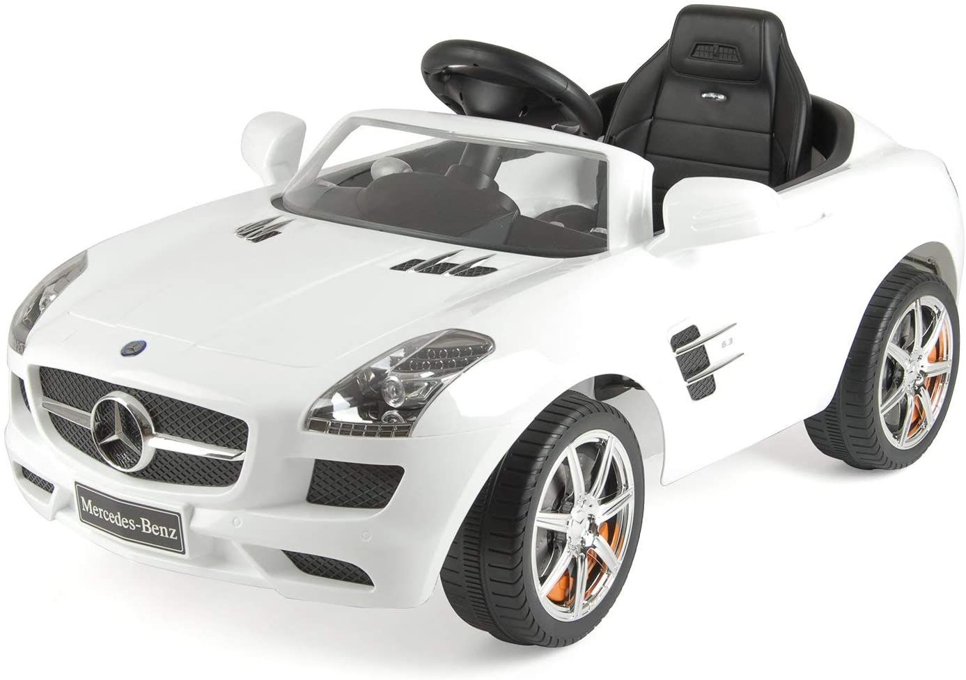 Megastar - Licensed Mercedes Benz Sls 6 V Electric Ride On Car For Children, White