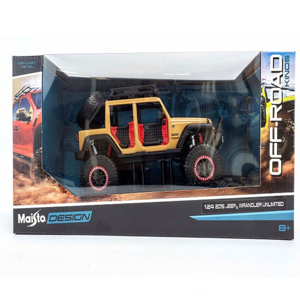 Maisto - 1:24 Scale - Maisto Design - Off-Road Kings - 2015 Jeep Wrangler Unlimited - Brown