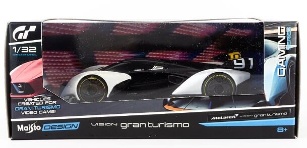 Maisto - Design Vision - Gran Turismo - Mc Laren - Black White 1:32 Scale