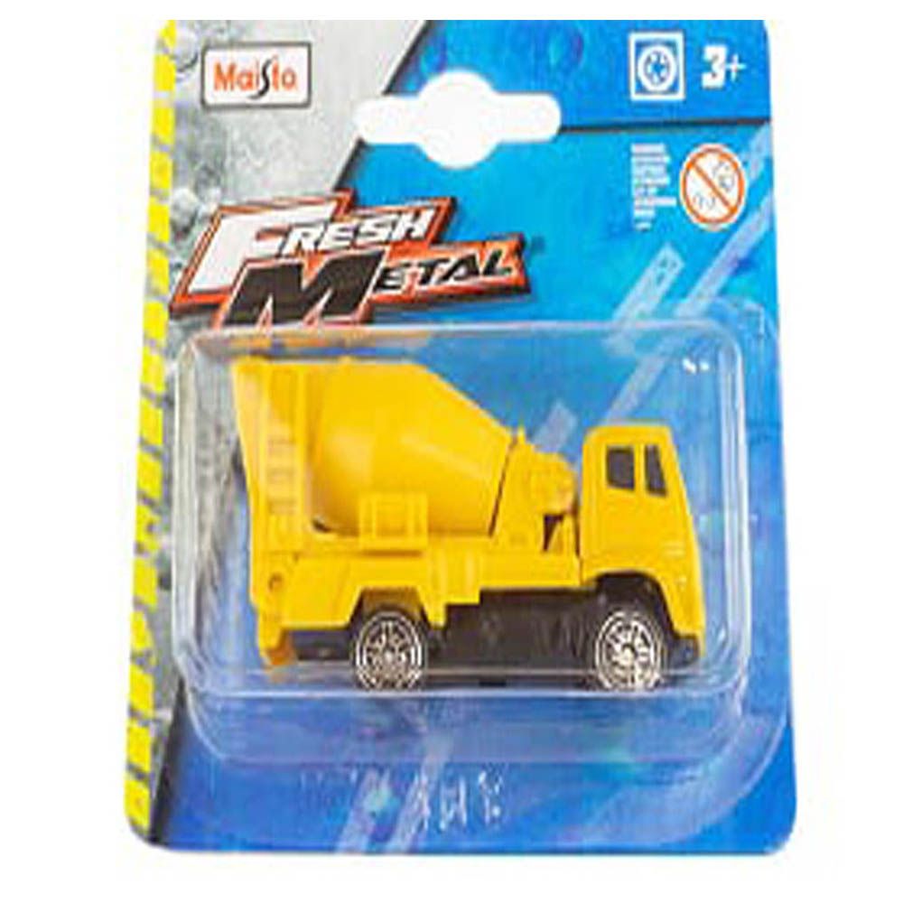 Maisto - Fresh Metal - 3 inch Vehicle - Cement Mixer - Yellow