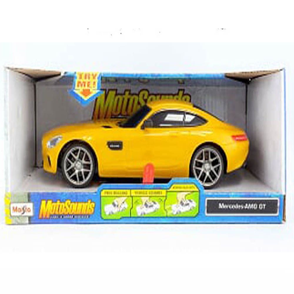 Maisto - Radio Controlled - 1:24 Scale - Assorted MotoSounds - Mercedes AMG GT - Yellow
