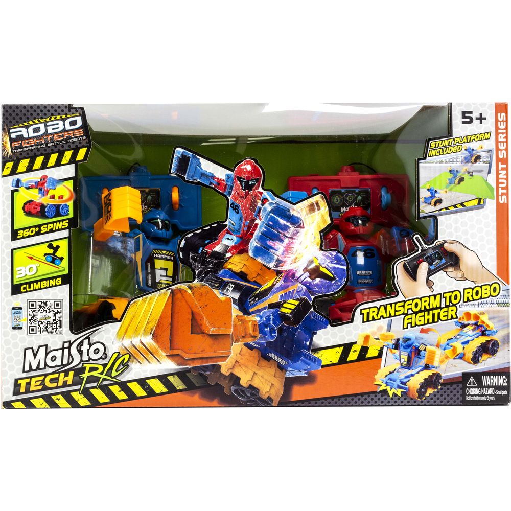 Maisto - Radio Controlled - 1:24 Scale - Tech - Stunt Series - Robo Fighters - Red & Blue