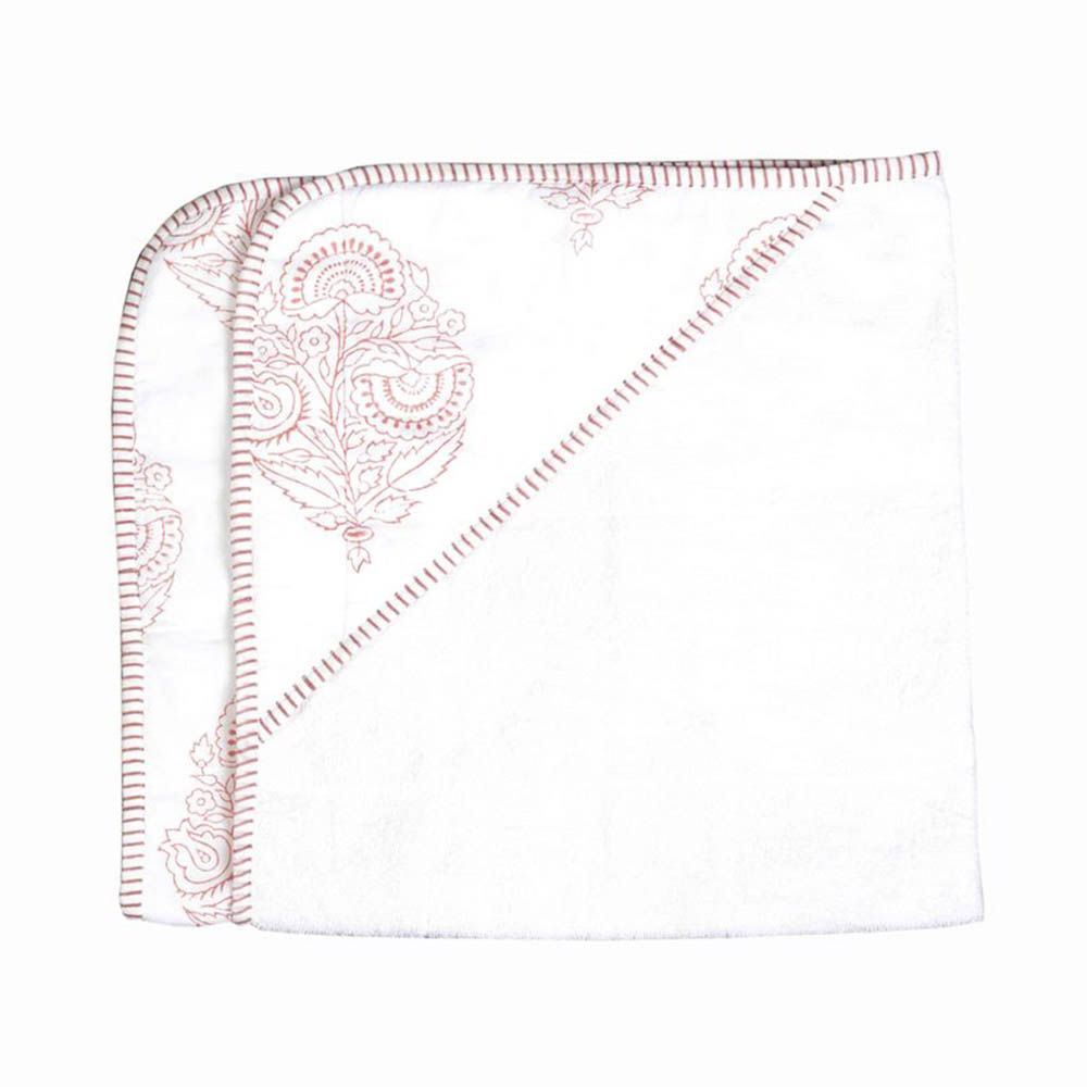 Malabar Baby - Hand Block Printed Cotton Towels - Pink City