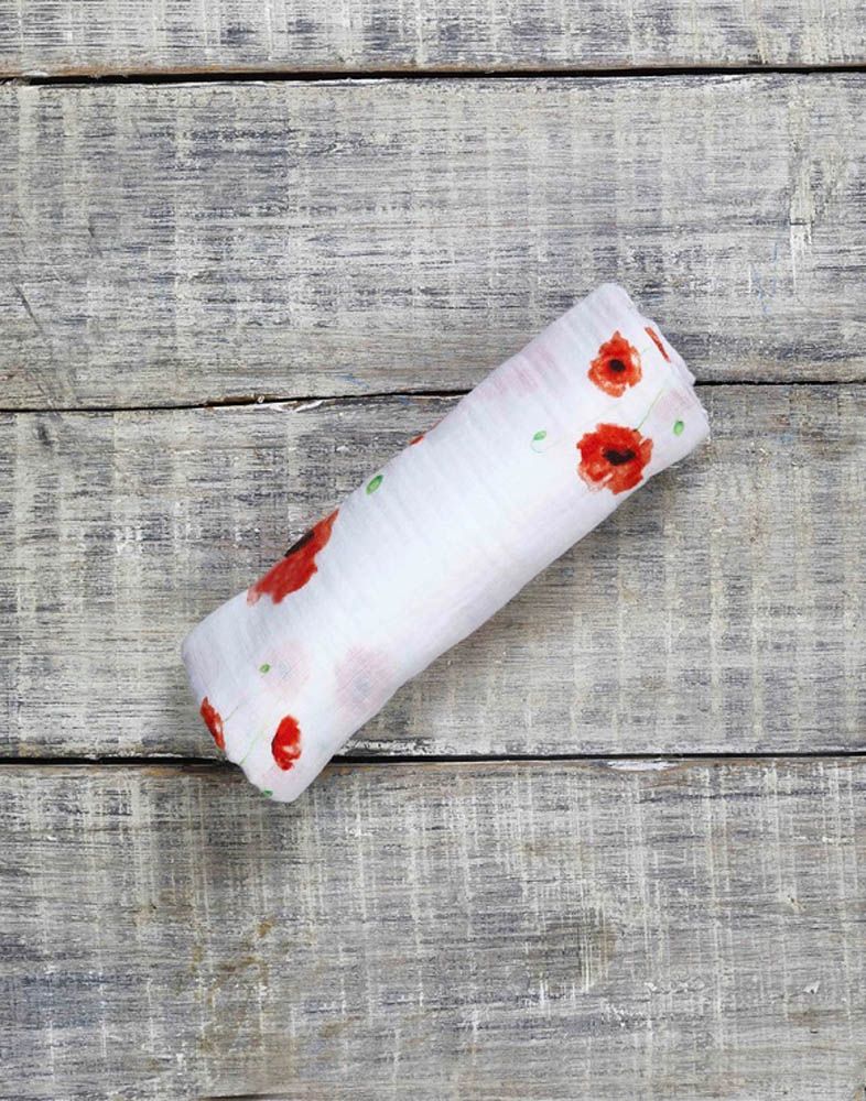 Malabar Baby - Organic Cotton Muslin Swaddles - Twin Pack - Poppy & Marigold