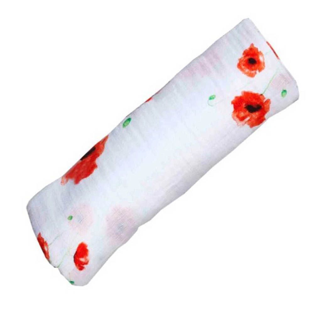 Malabar Baby - Organic Cotton Muslin Swaddles - Twin Pack - Poppy & Marigold