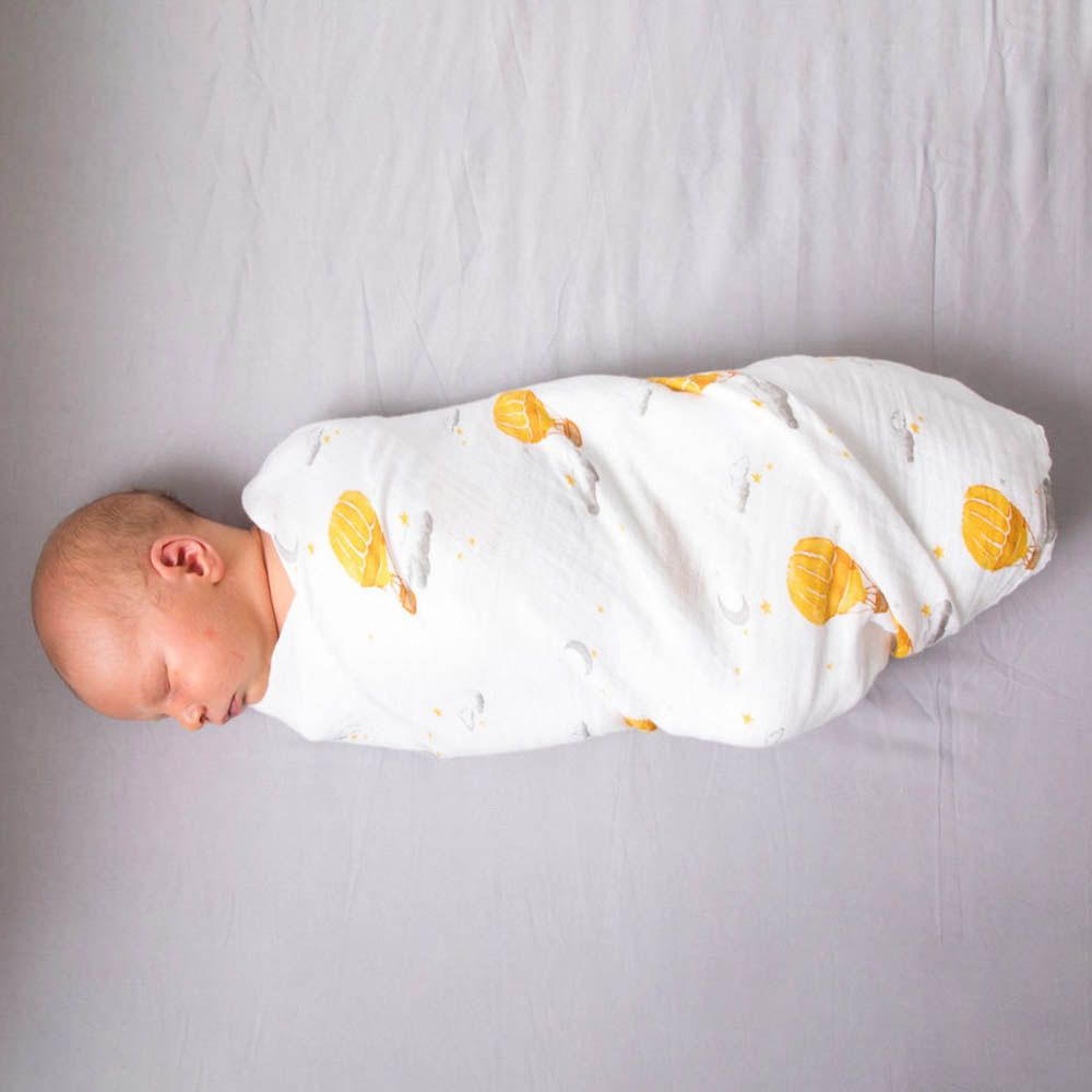 Malabar Baby - Organic Cotton Muslin Swaddles - Twin Pack - Starry Night