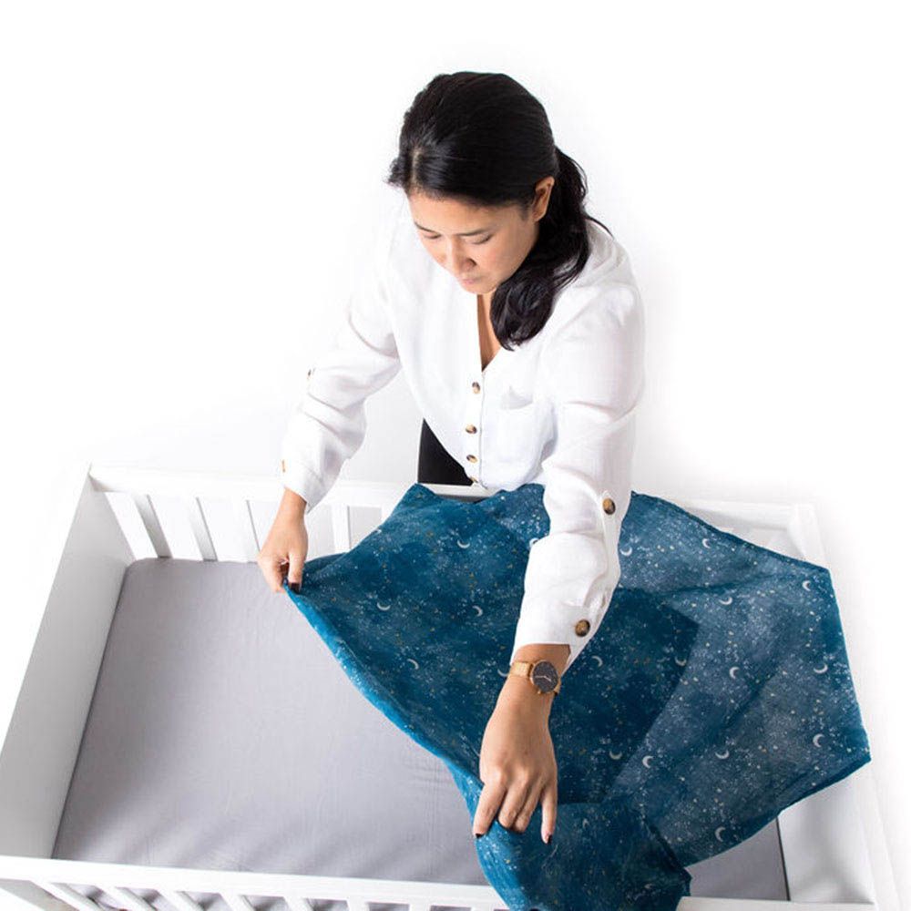 Malabar Baby - Organic Cotton Muslin Swaddles - Twin Pack - Starry Night