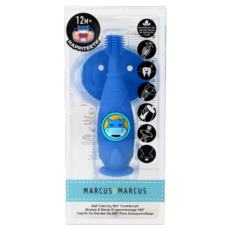 Marcus & Marcus - Self Training 360 Silicone Toothbrush - Lucas + FREE Stickers