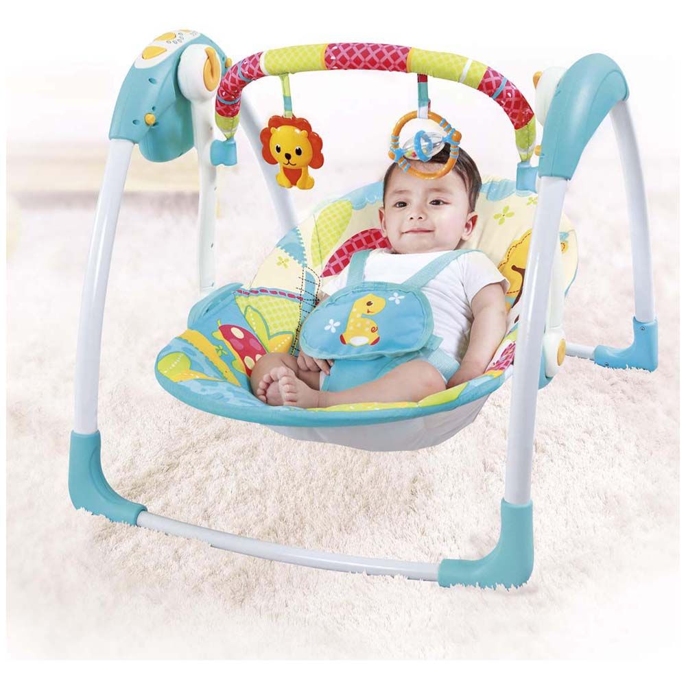 Mastela Infant Swing Chair Electric W/Music For Baby 6 To 18 Months - Green