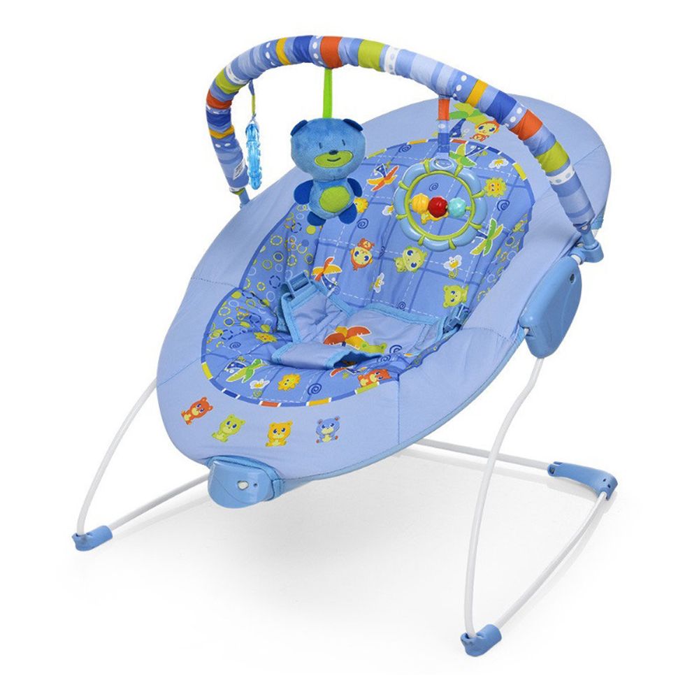 Mastela Soothing Vibration Bouncer Blue Babystore.ae
