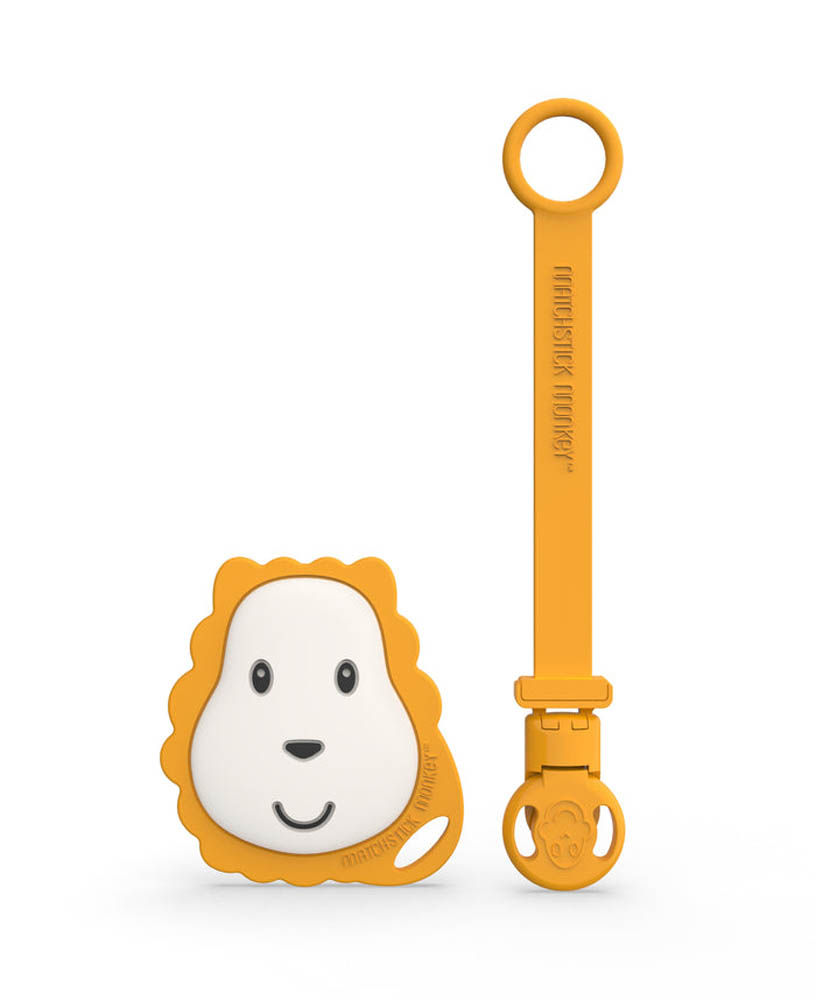 Matchstick Monkey - Flat Face Teether and Soother Clip - Lion