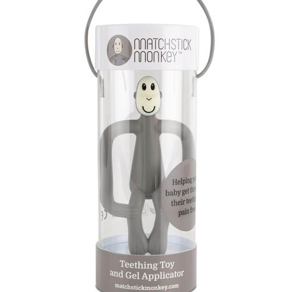 Matchstick Monkey - Original Teether - Grey