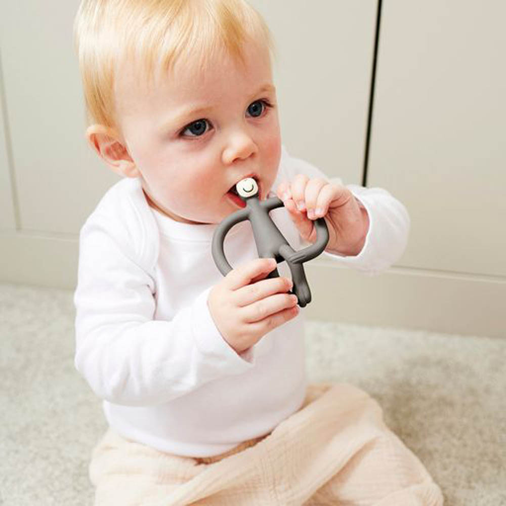 Matchstick Monkey - Original Teether - Grey