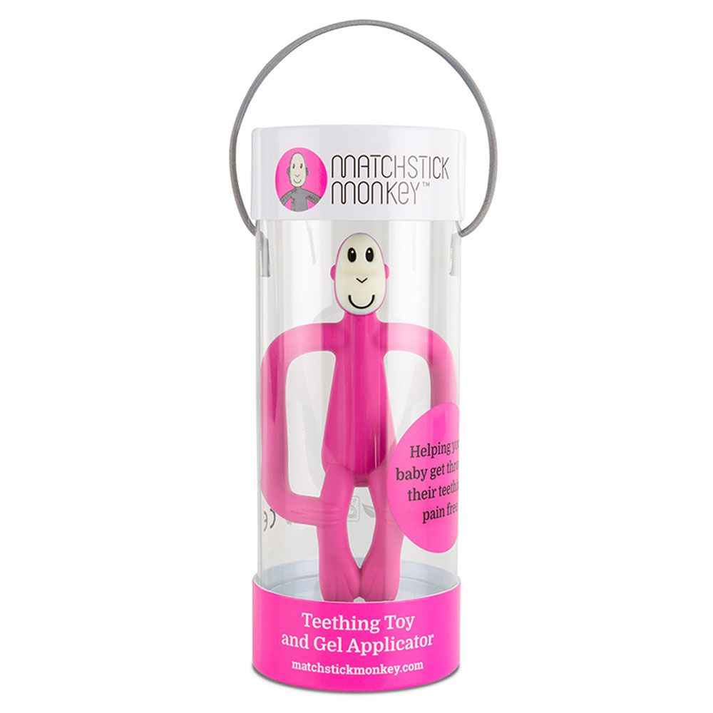 Matchstick Monkey Teething Toy - Pink