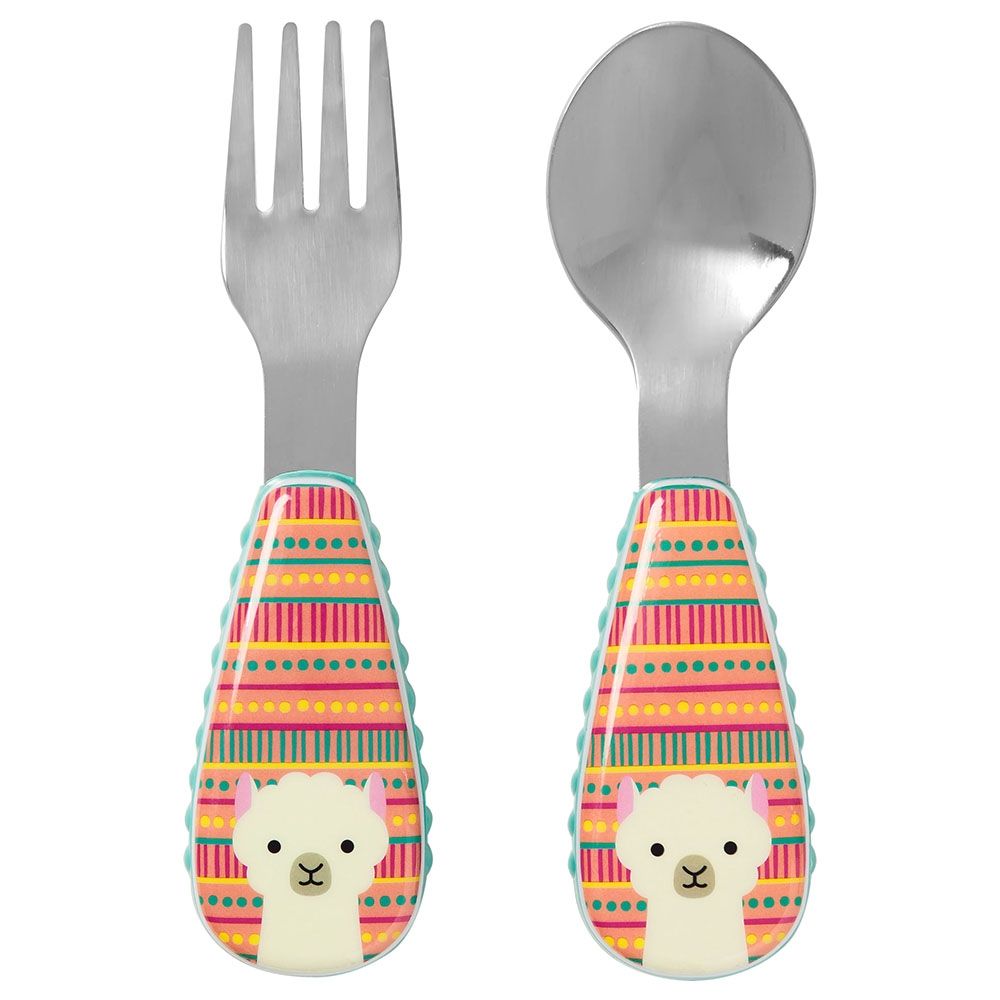 SkipHop - Zootensils - Kid's Fork & Spoon - Llama