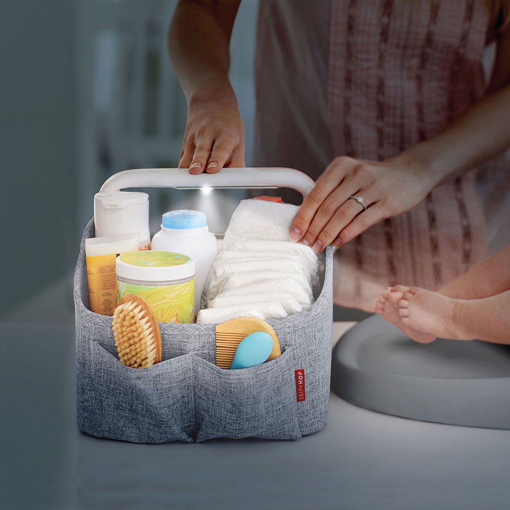 SkipHop - Light Up Diaper Caddy - Grey