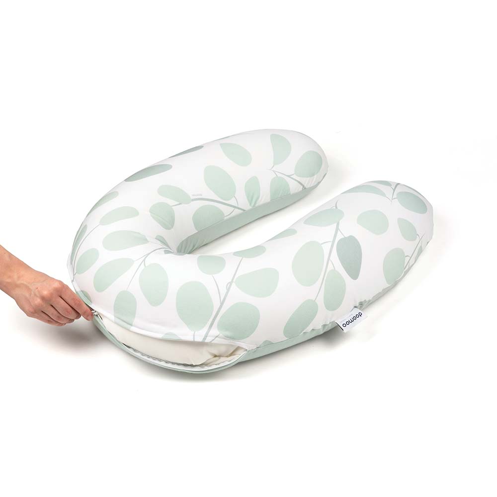 Doomoo - Buddy Multi-functional Pillow - Leaves Aqua Green