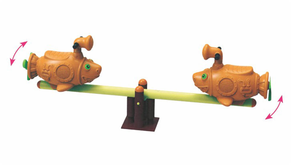 Megastar - Kids Amusement Park Twin Fish Seesaw Rocker for Gardens - Assorted