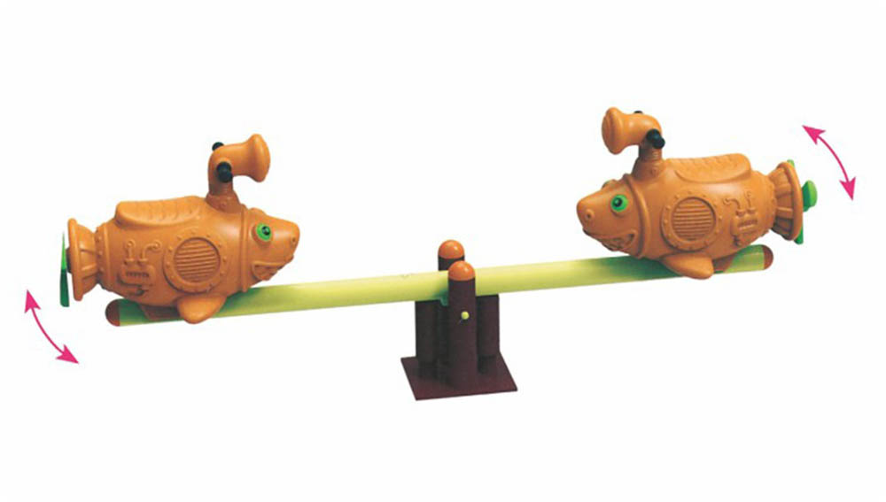 Megastar - Kids Amusement Park Twin Fish Seesaw Rocker for Gardens - Assorted